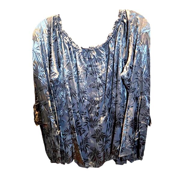 Michael Kors Large Black Women's Top Blouse Long Fan Sleeves Misses Size 12 14 L - Picture 8 of 9